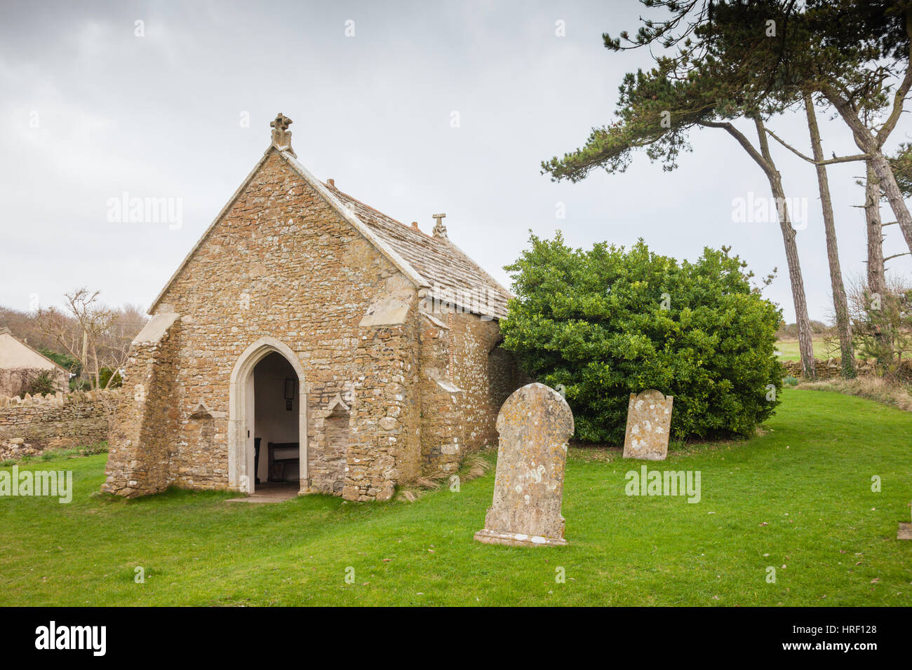 Flotta vecchia chiesa coro Moonfleet Briutain Dorset Regno Unito Foto Stock