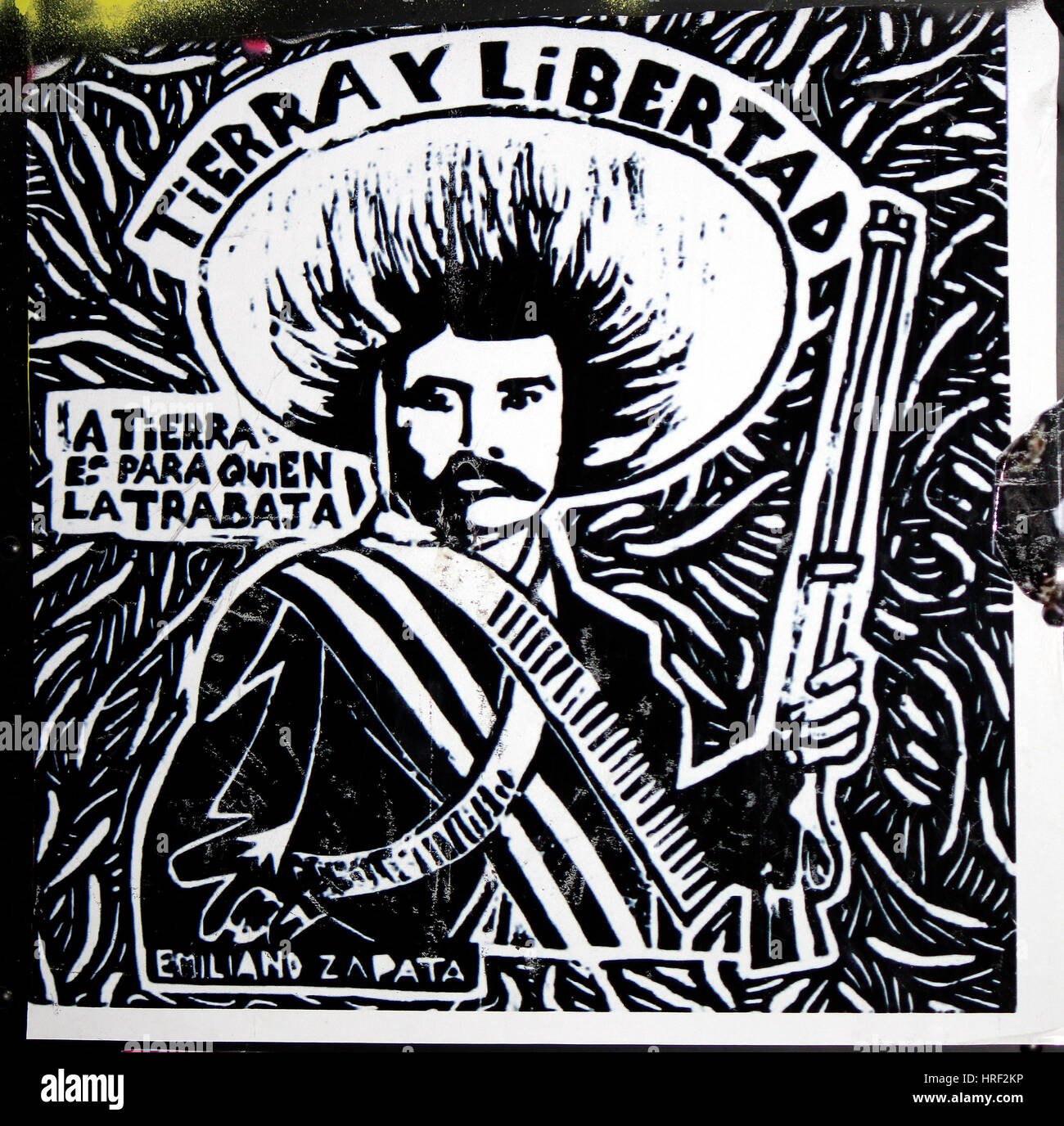 Graffity: Emiliano Zapata, Berlino. Foto Stock Graffity: Emiliano Zapata, Berlino. Foto Stock
