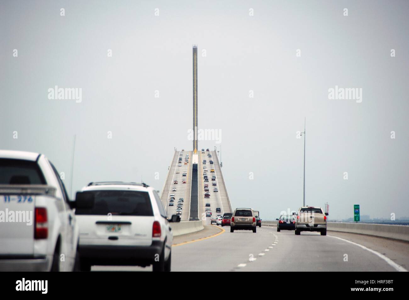 Sunshine Skyway ponte sulla baia di Tampa, Florida Foto Stock