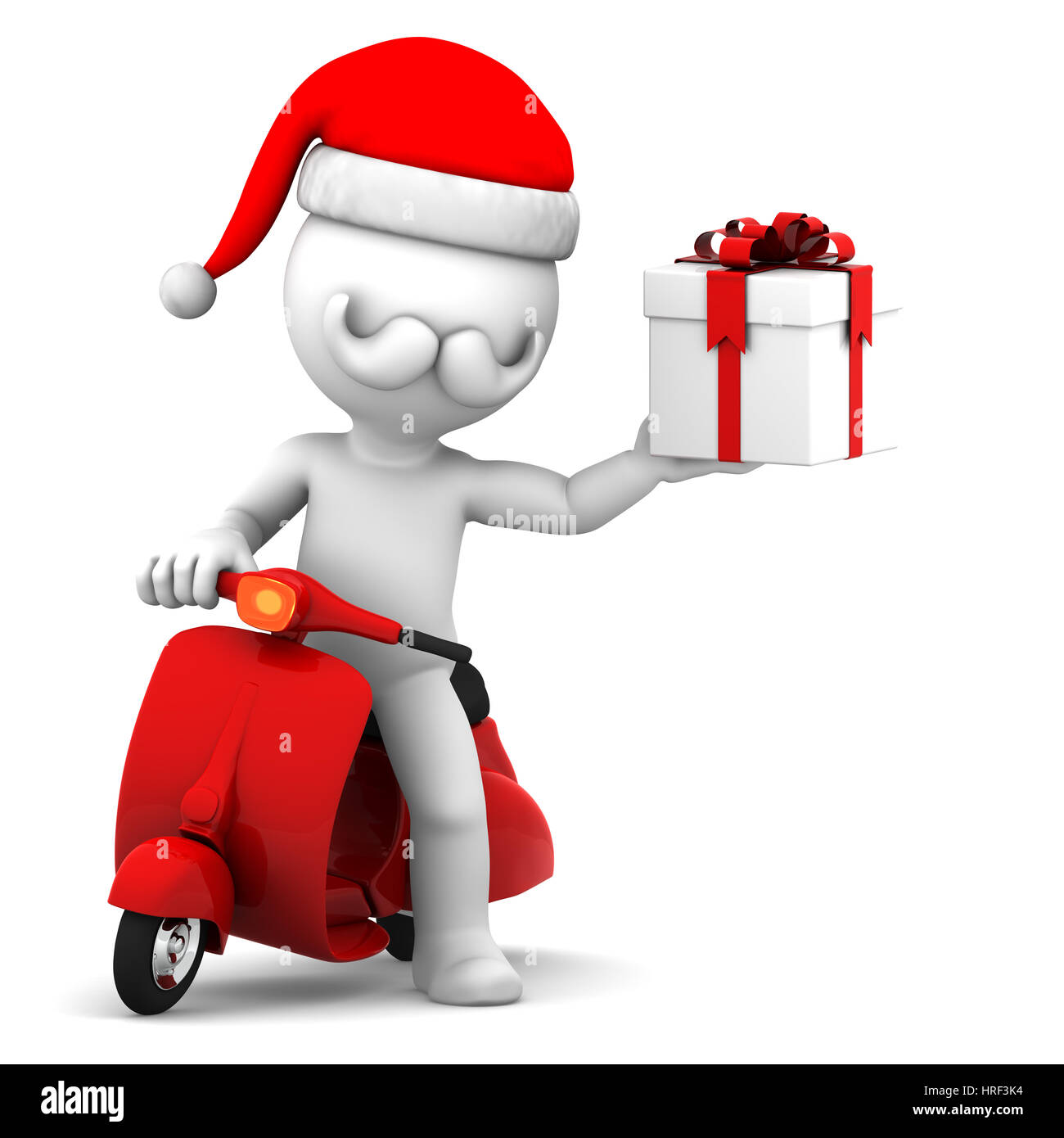 Babbo Natale 1932.Babbo Natale Di Consegnare I Regali Di Natale Su Uno Scooter Foto Stock Alamy