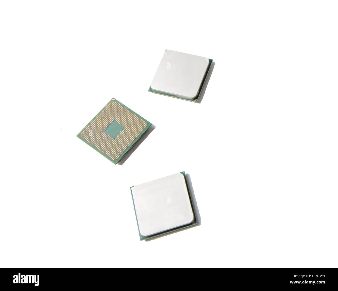 AM4 Ryzen. AMD CPU. 3 pezzi isolati Foto Stock