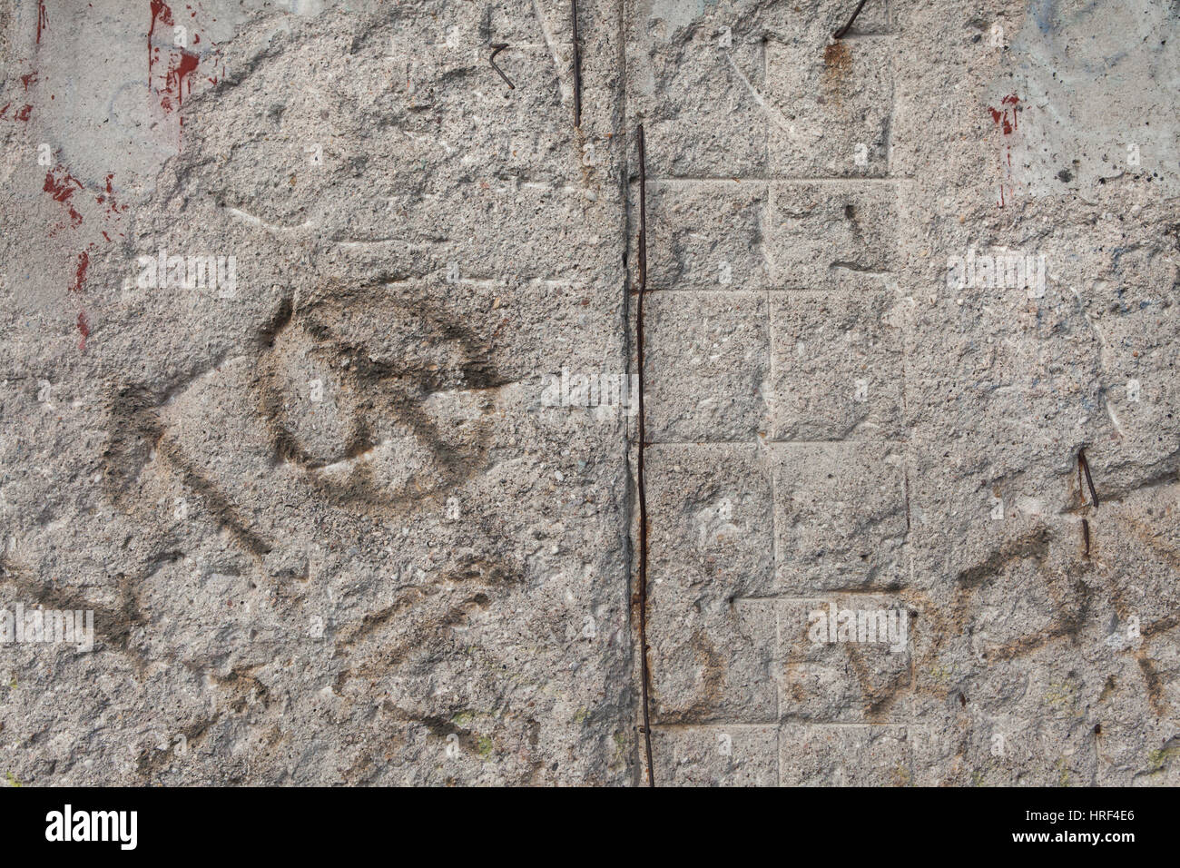 La restante sezione del muro di Berlino. Topografia del Terrore, Berlino, Germania. Foto Stock