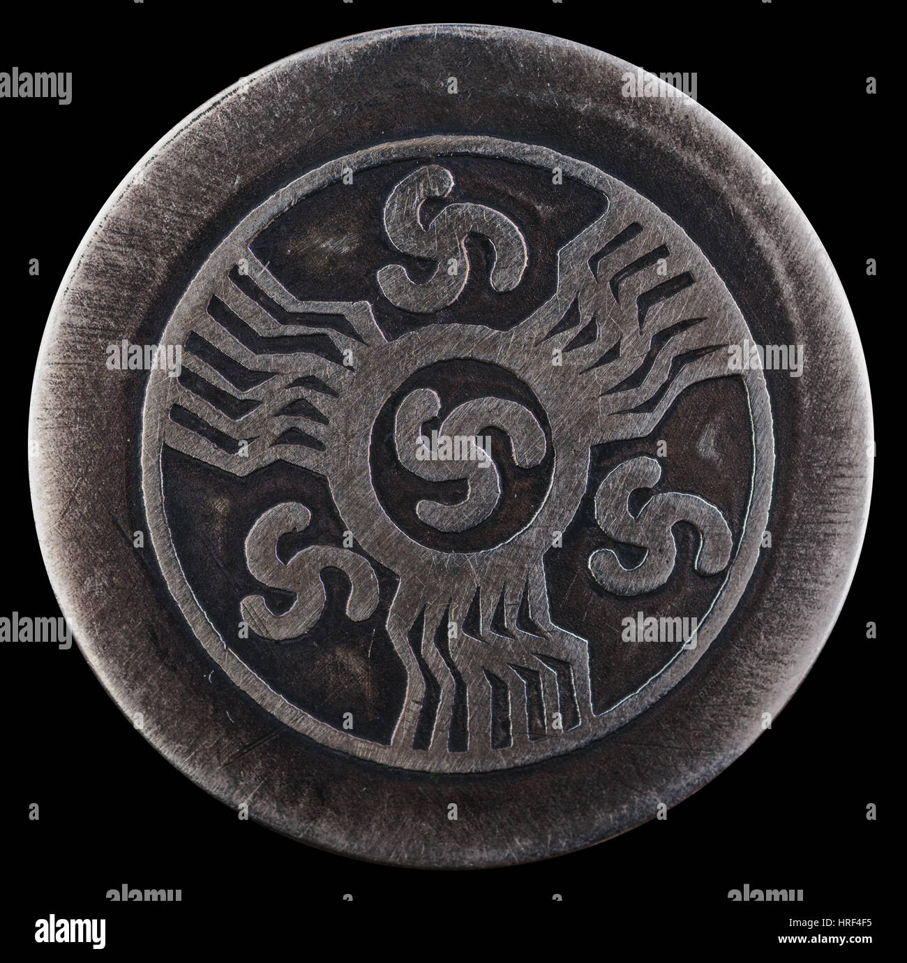 Inoltre Triskelion triskele, triskele, triskele dal greco Foto Stock