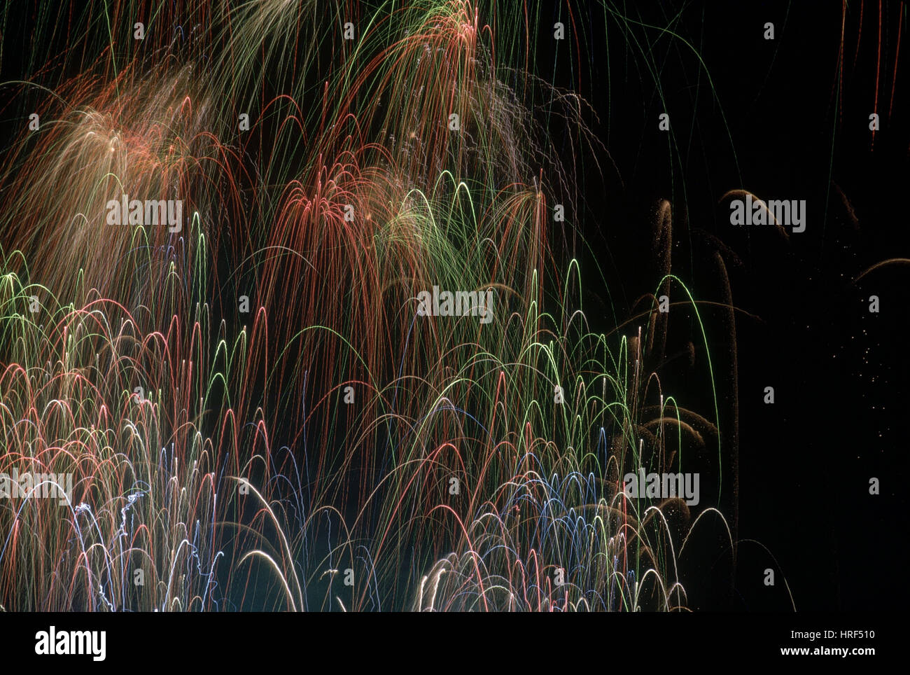 Fuochi d'artificio di fiera mondiale Foto Stock