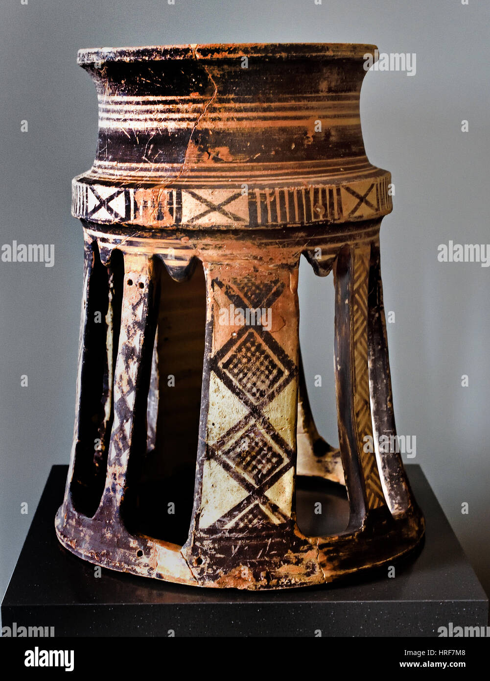 In ceramica con decorazione 8 - VI secolo a.c. Cipro Foto Stock