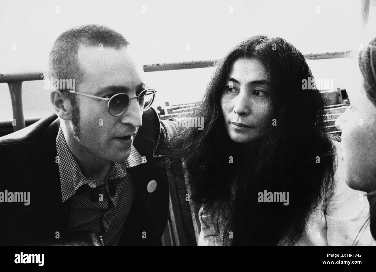 John e Yoko Foto Stock