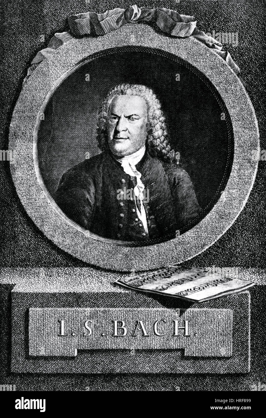 Johann Sebastian Bach, del compositore tedesco Foto Stock