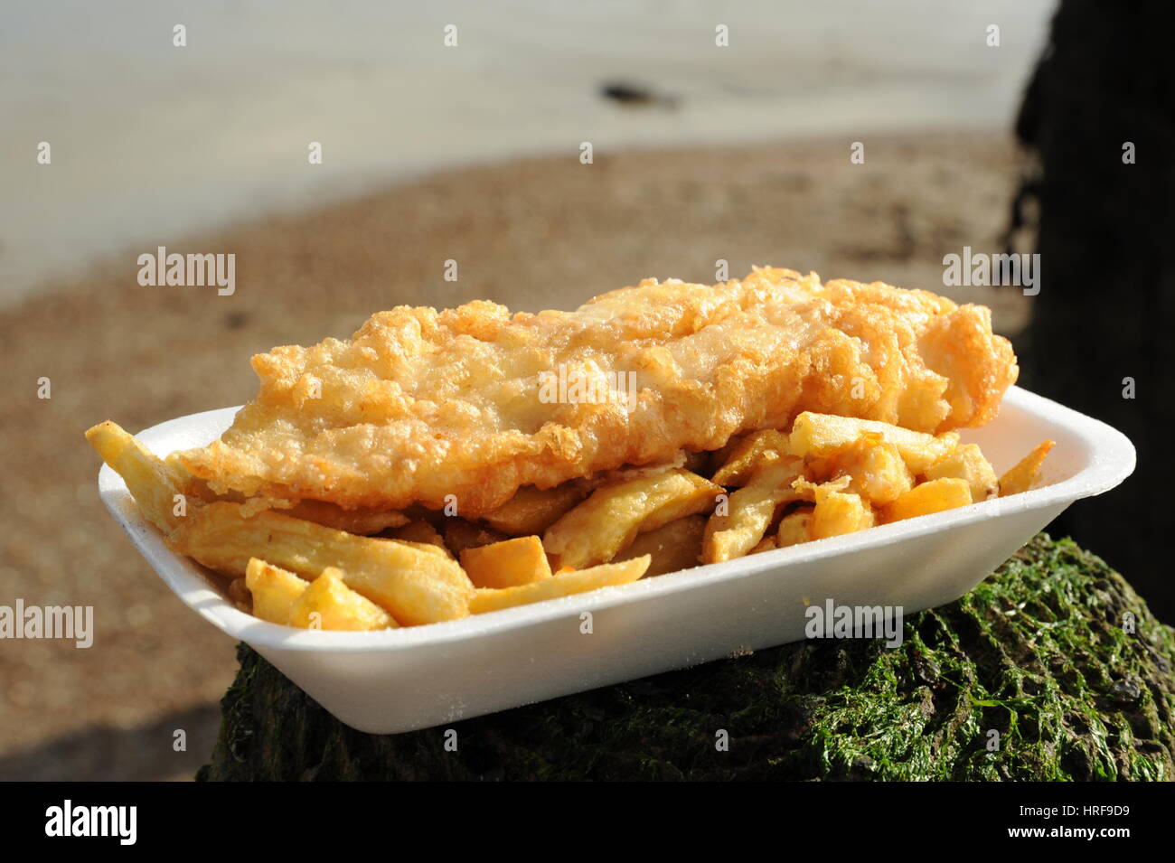 Pesce e patatine fritte Foto Stock