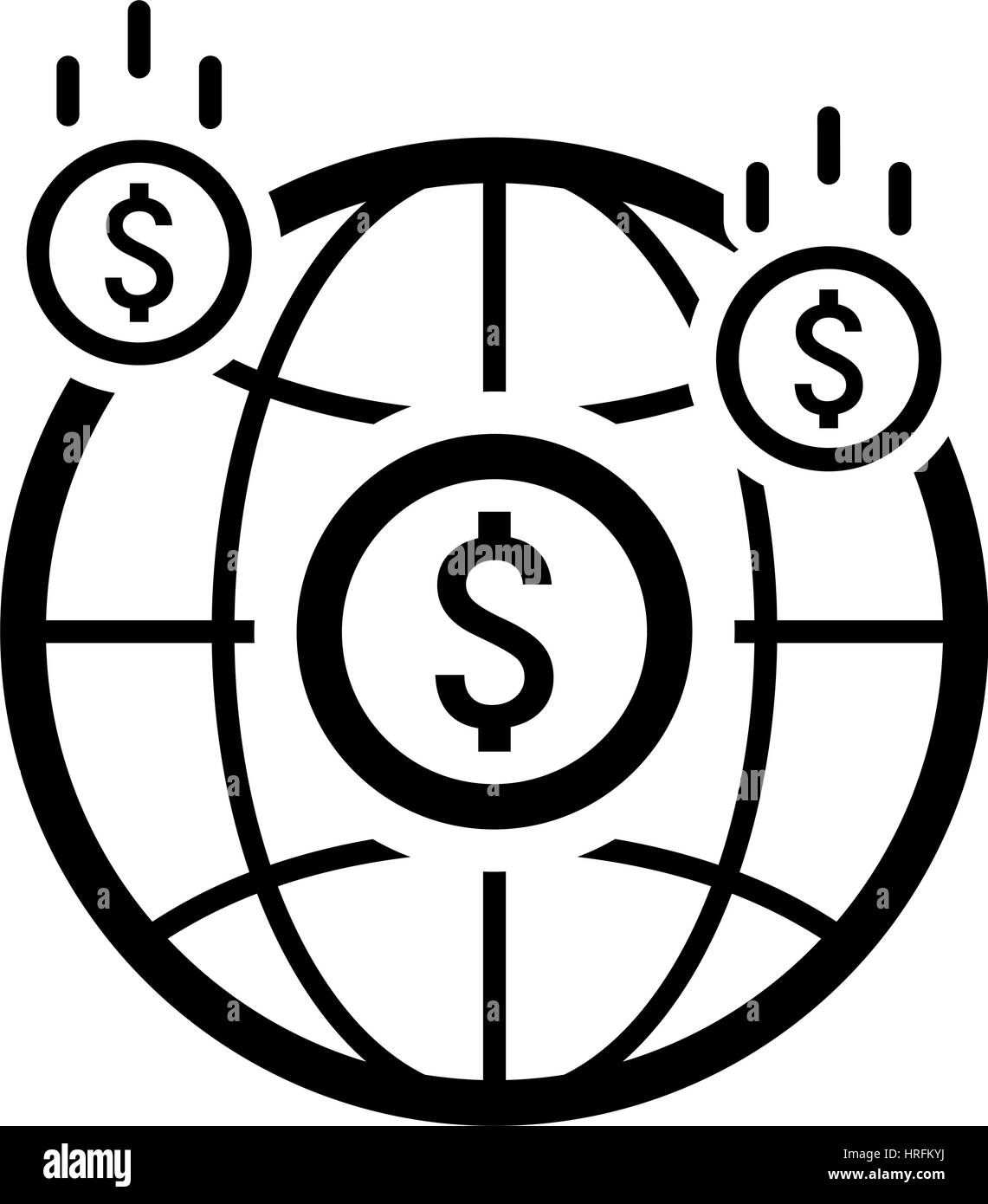 Reddito di denaro icona. Il concetto di business. Design piatto. Illustrazione Vettoriale