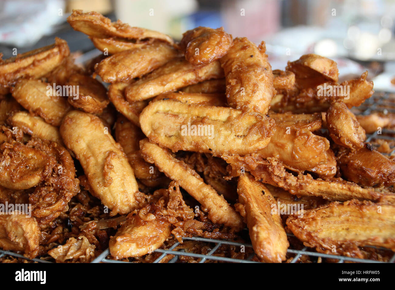 Stile Thailandese Fritte Banana Foto Stock
