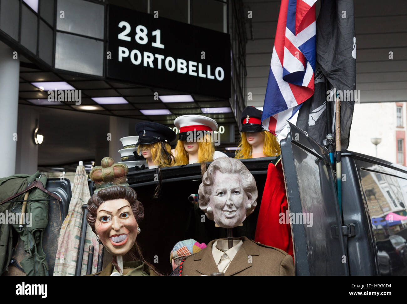 Mercato di Portobello Road, London REGNO UNITO Foto Stock