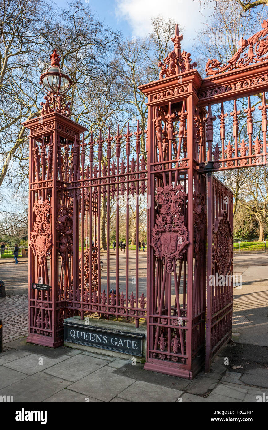 Queen's Gate, Kensington Gardens, Londra Foto Stock