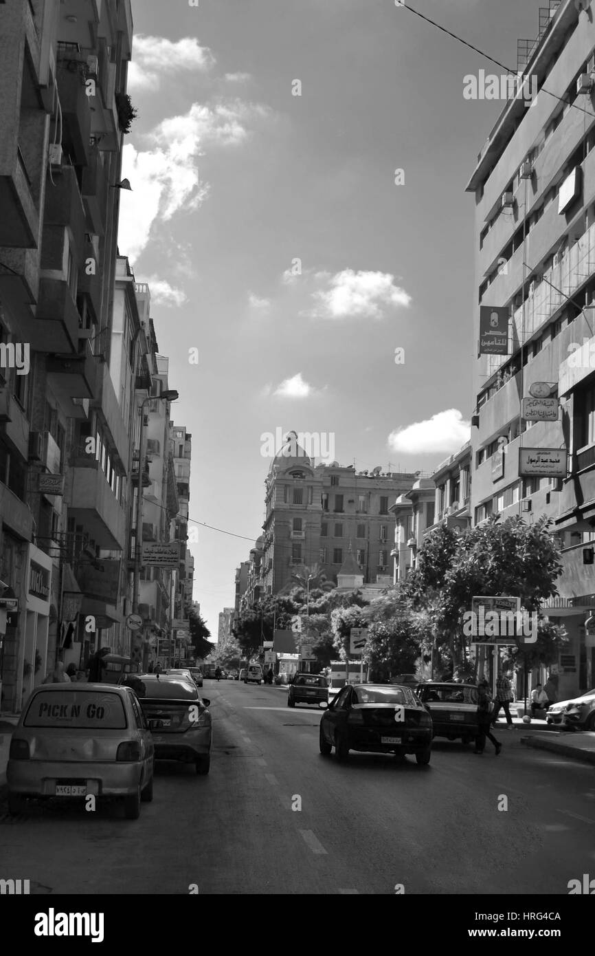 via fouad Alessandria, Egitto Foto Stock