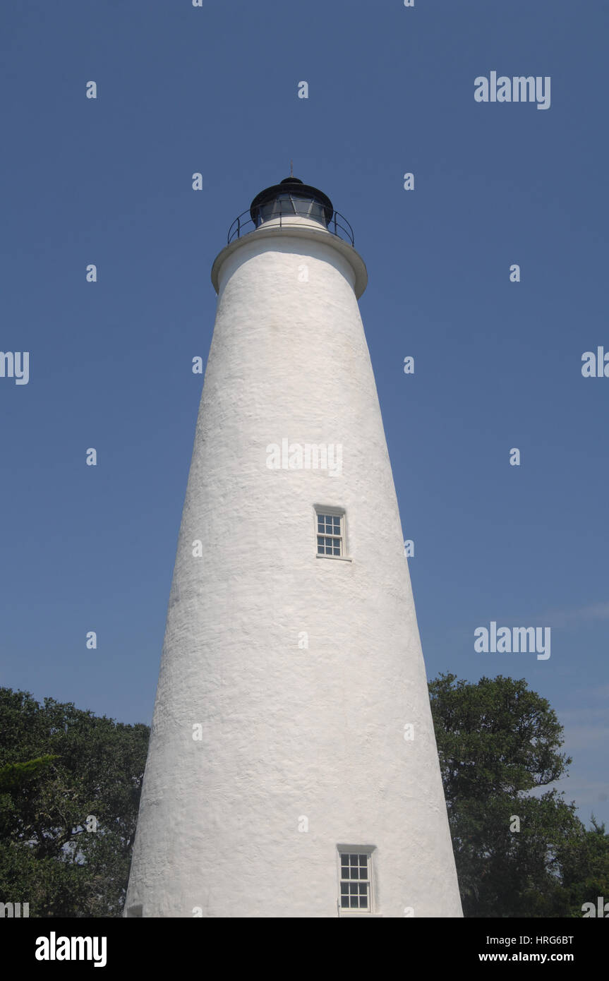 Storico Parco Nazionale Ocracoke lighthouse, Carolina del Nord Foto Stock