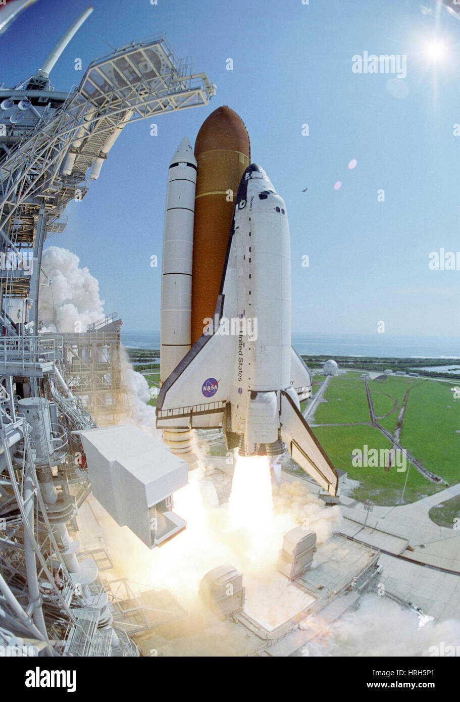 STS-114, lo Space Shuttle Discovery lancio, 2005 Foto Stock