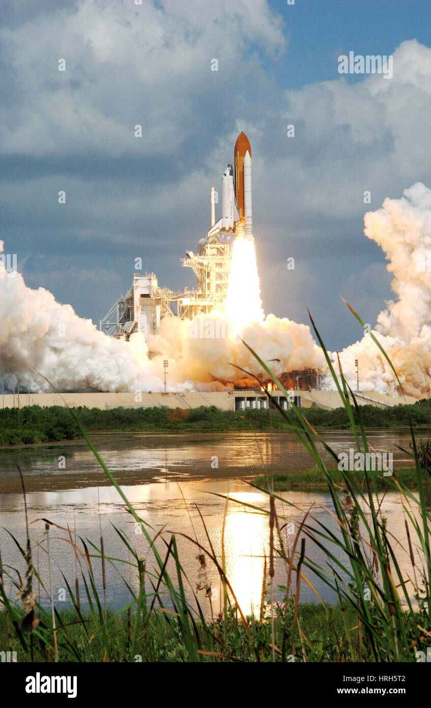 Lo Space Shuttle Discovery Foto Stock