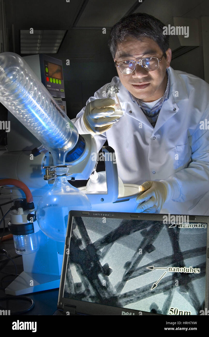 Ossido di cerio ricerca nanotubi Foto Stock