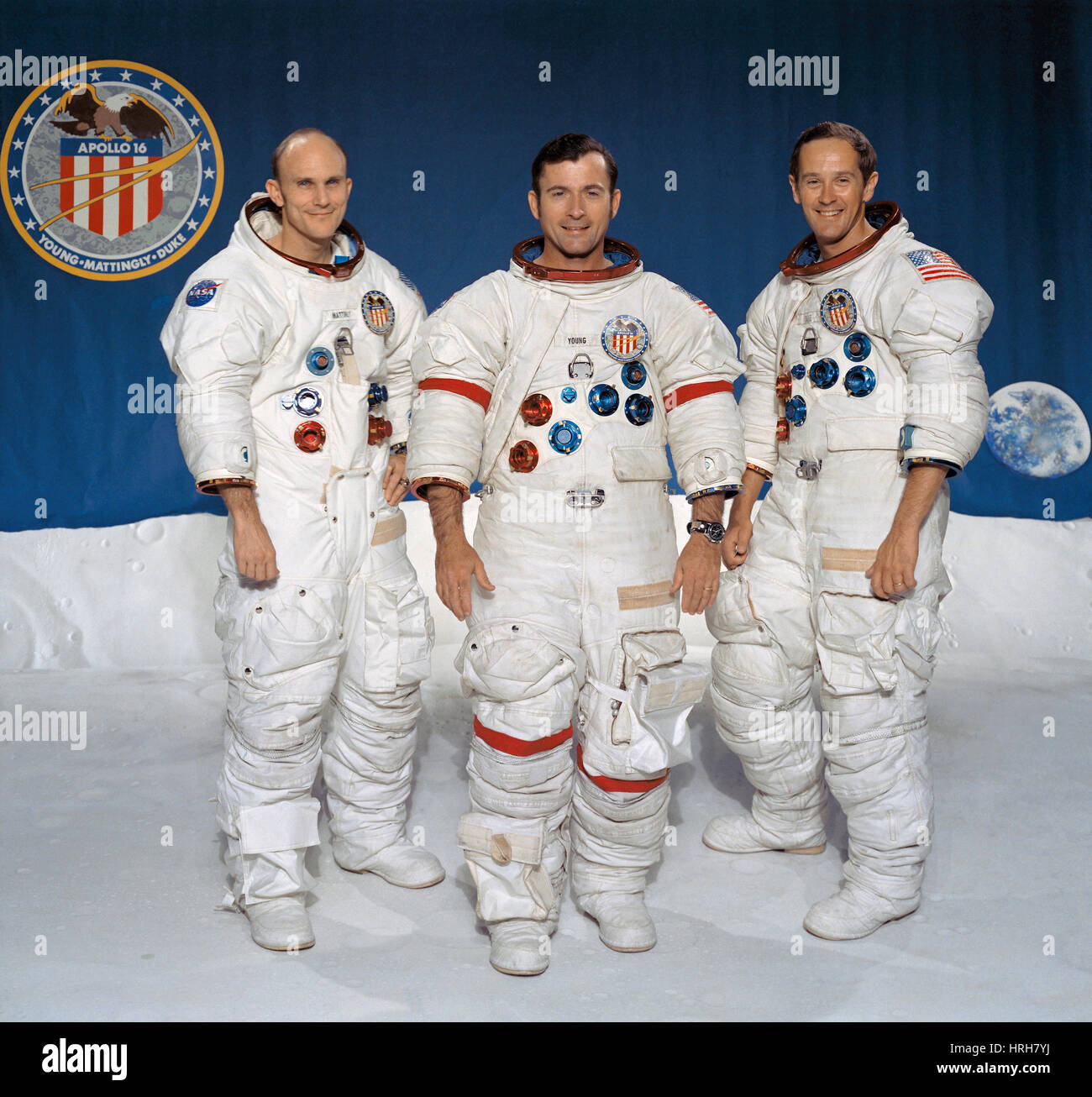 Equipaggio di Apollo 16 Foto Stock