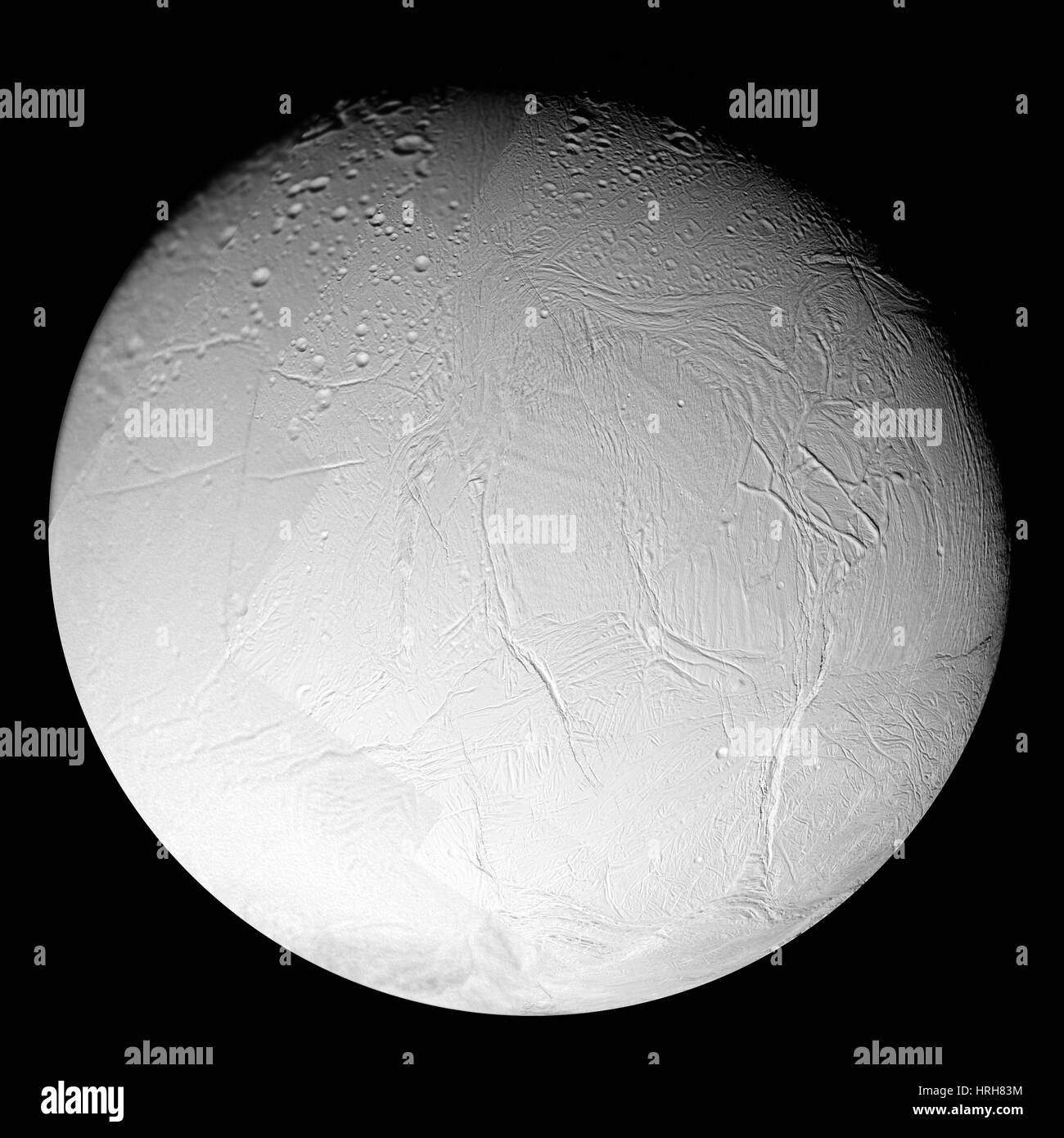 Luna di Saturno, Enceladus, Cassini immagine Foto Stock