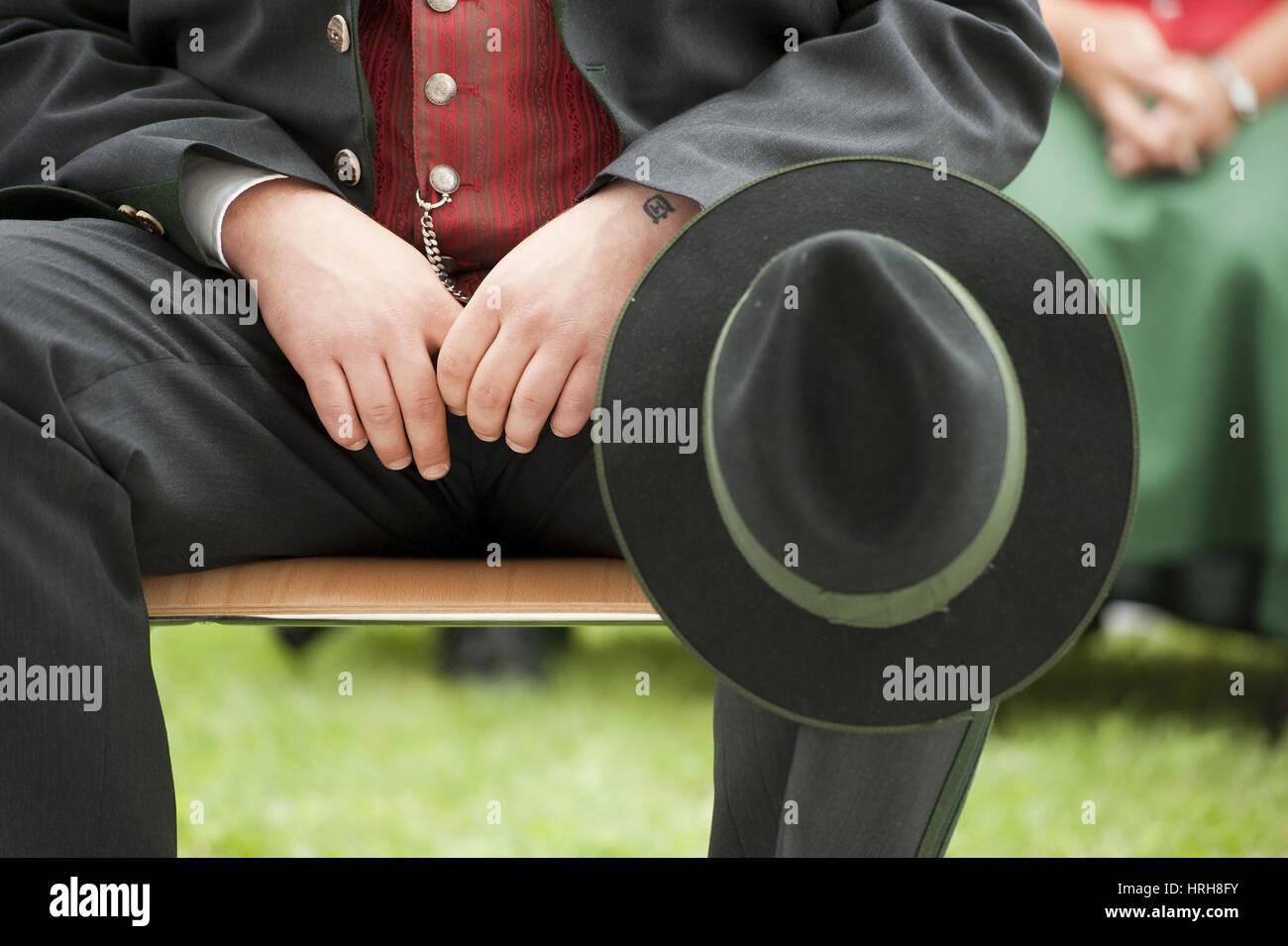 Mann in Tracht mit Trachtenhut - tradizionale hat Foto Stock