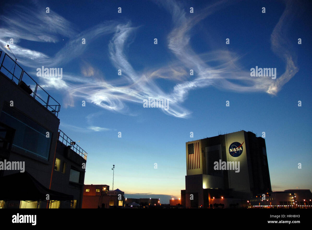 Post space shuttle launch Foto Stock