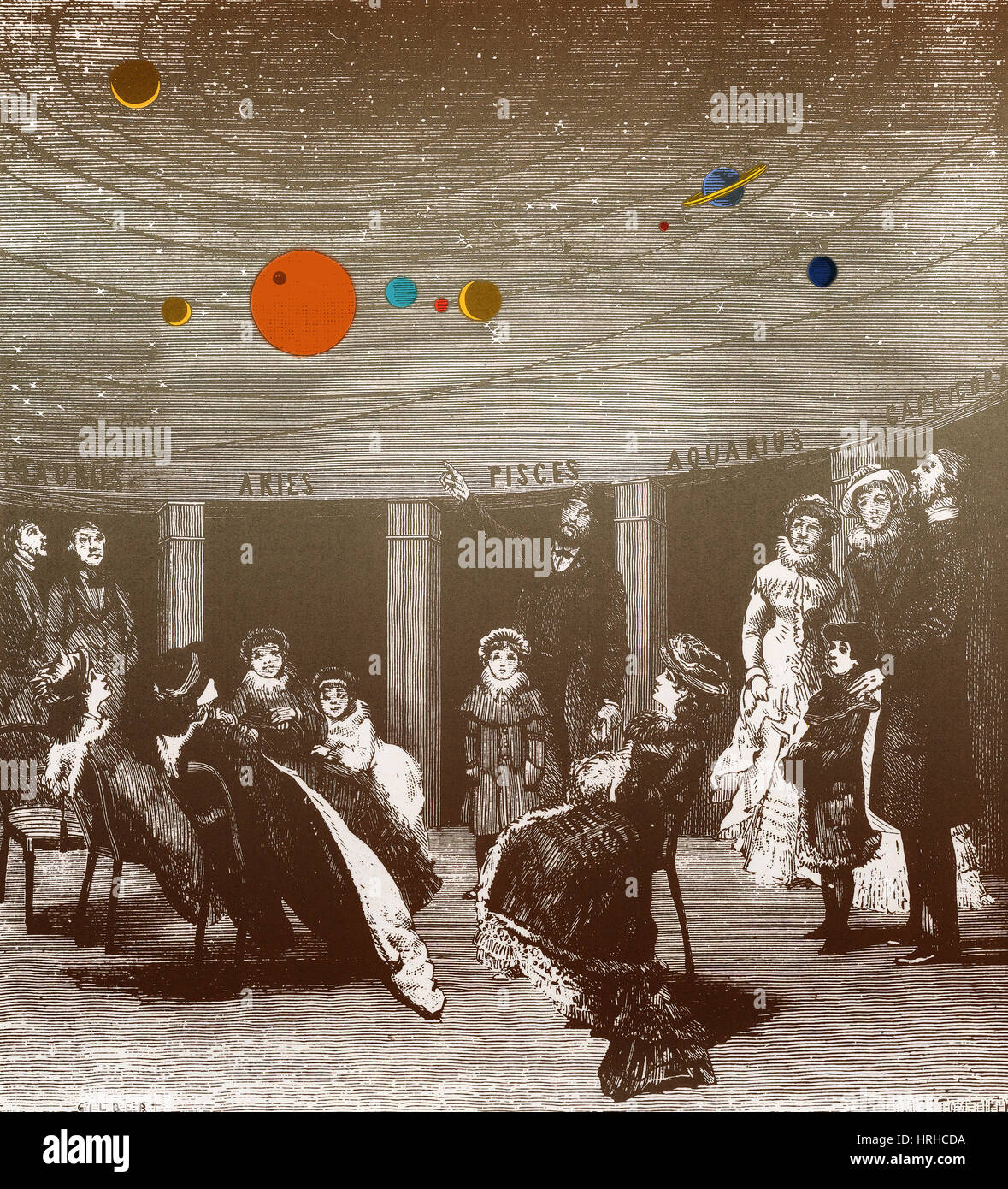 Il nuovo planetario a Parigi, 1880 Foto Stock