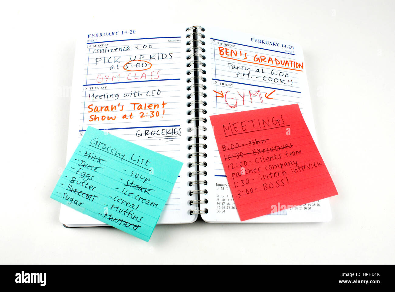 Giornata intensa Planner Foto Stock