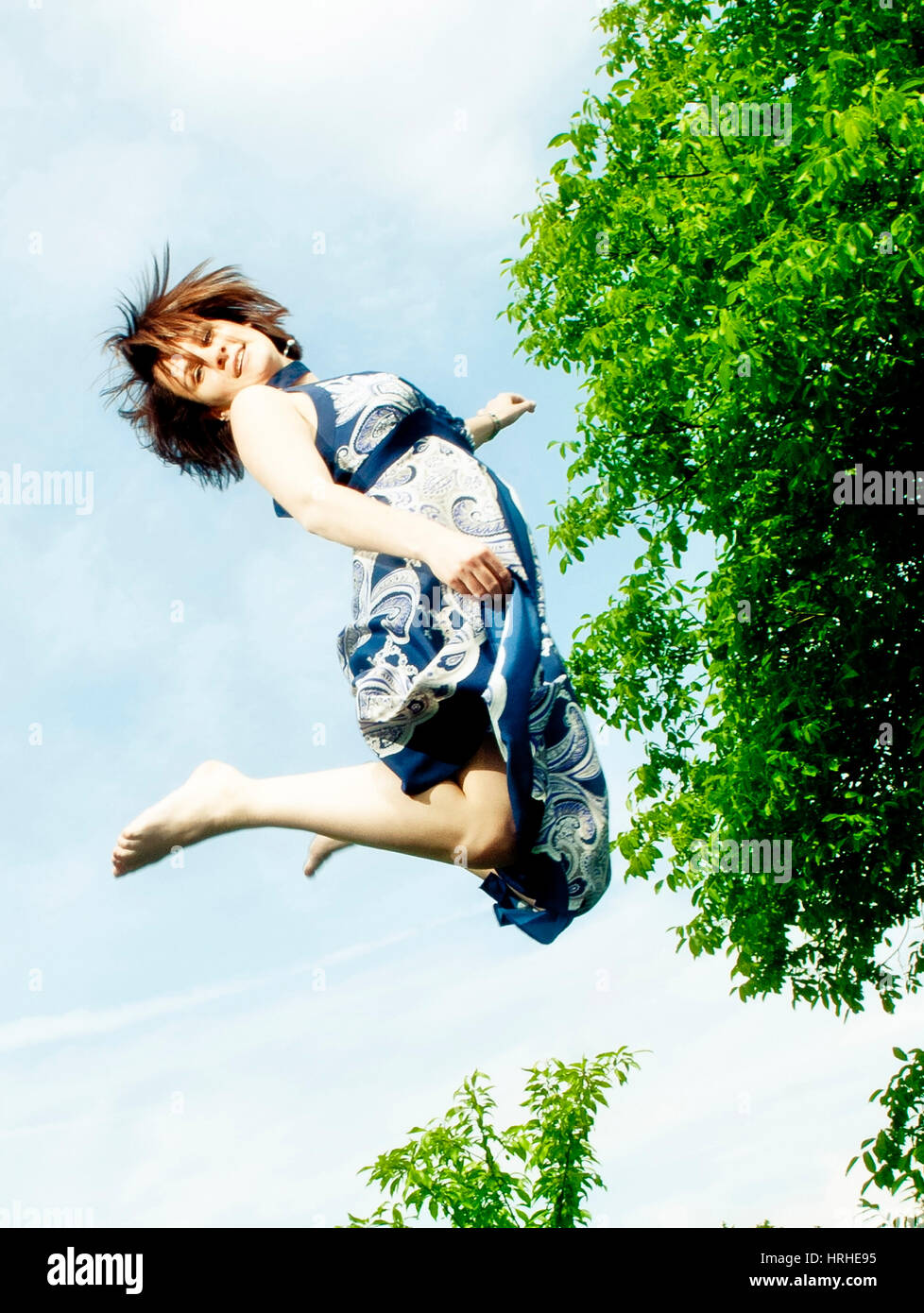 Maedchen springendes - ragazza di salto Foto Stock
