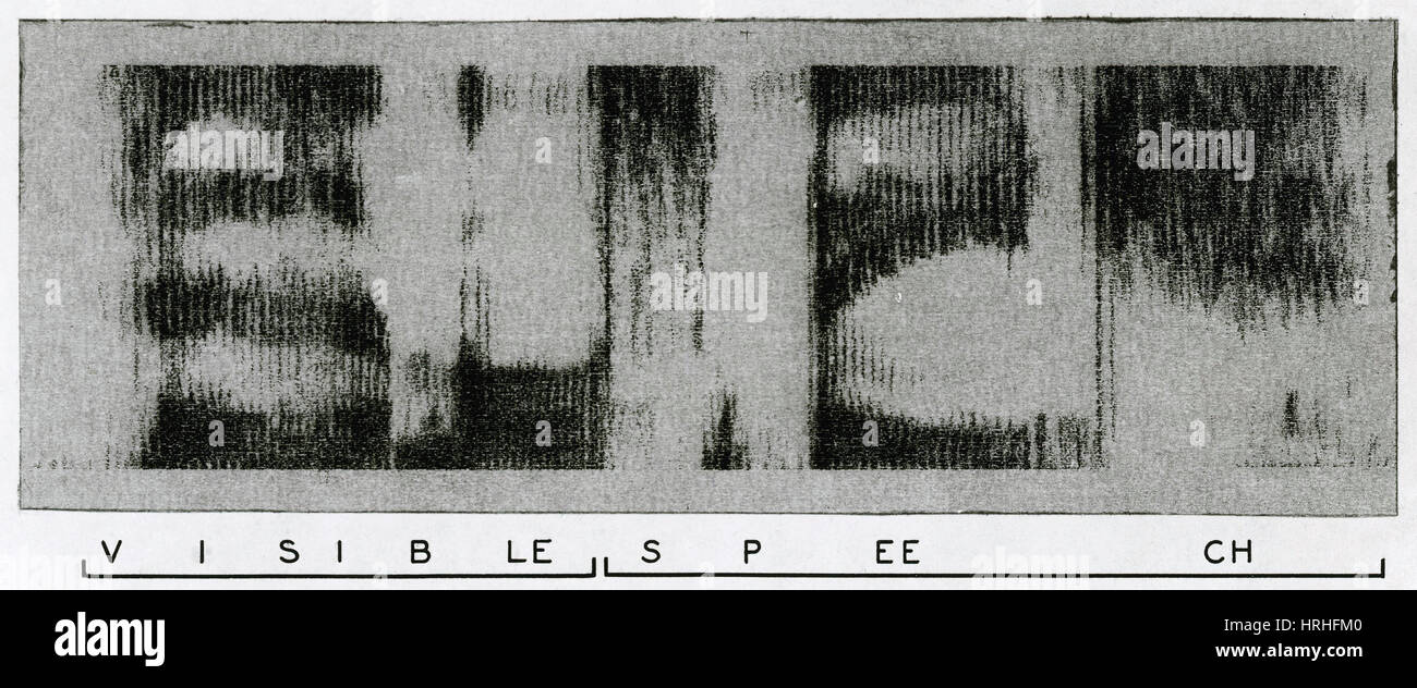 Spettrogramma della parola 'Visibile' del parlato Foto Stock