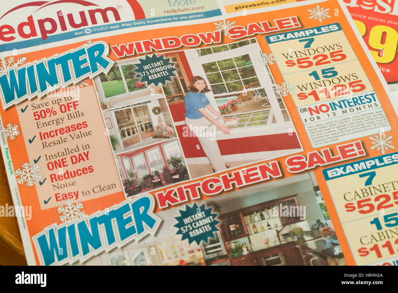 Rimodellamento Home Azienda Servizio vendita mailer annuncio nel giornale settimanale - USA Foto Stock