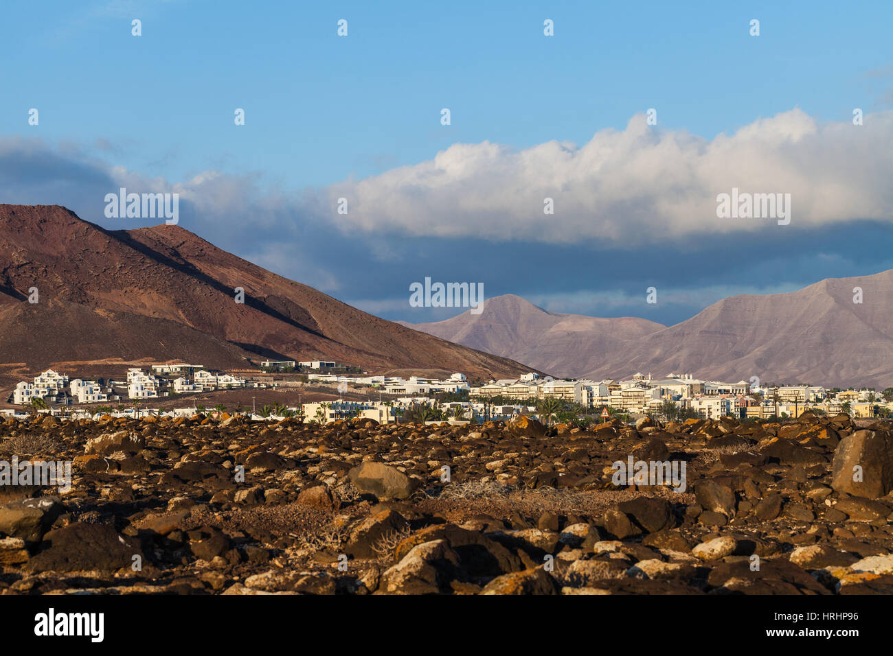 Immagine della Costa Blanca a Lanzarote, Isole Canarie, Spagna Foto Stock