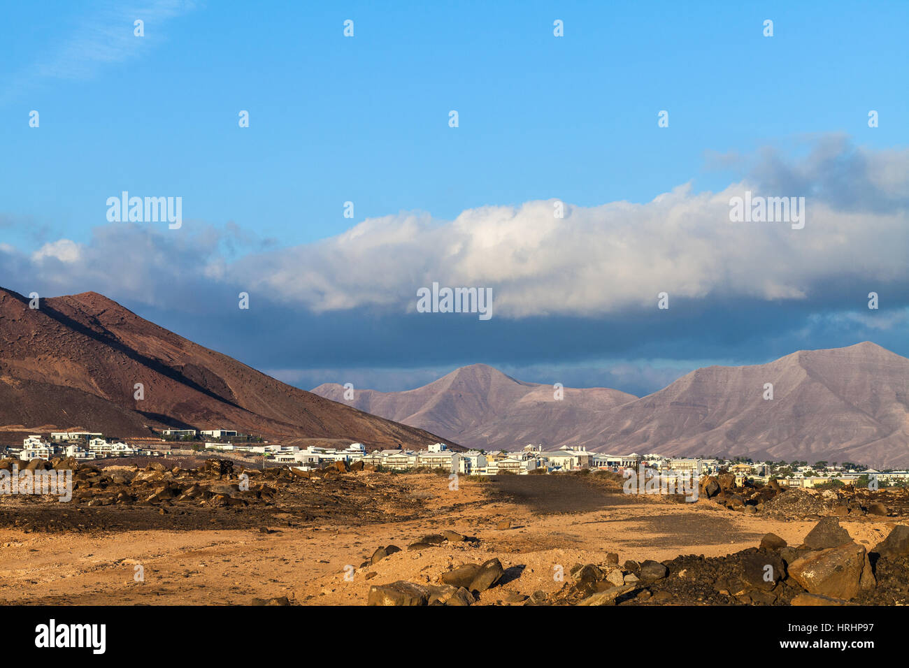 Immagine della Costa Blanca a Lanzarote, Isole Canarie, Spagna Foto Stock