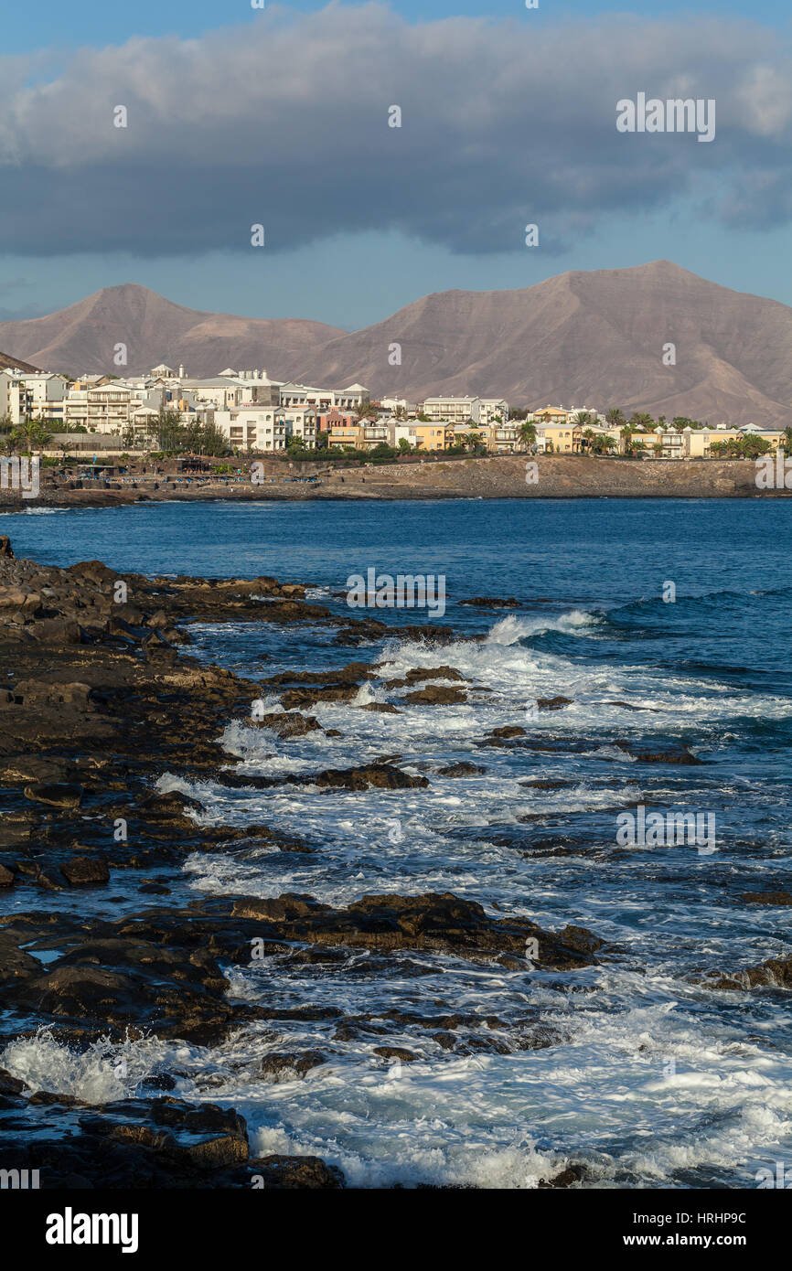 Immagine della Costa Blanca a Lanzarote, Isole Canarie, Spagna Foto Stock