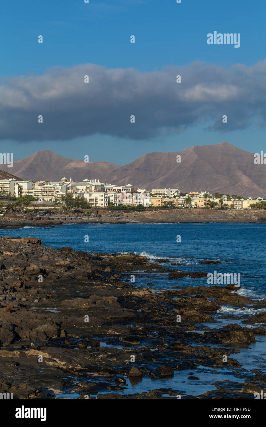 Immagine della Costa Blanca a Lanzarote, Isole Canarie, Spagna Foto Stock