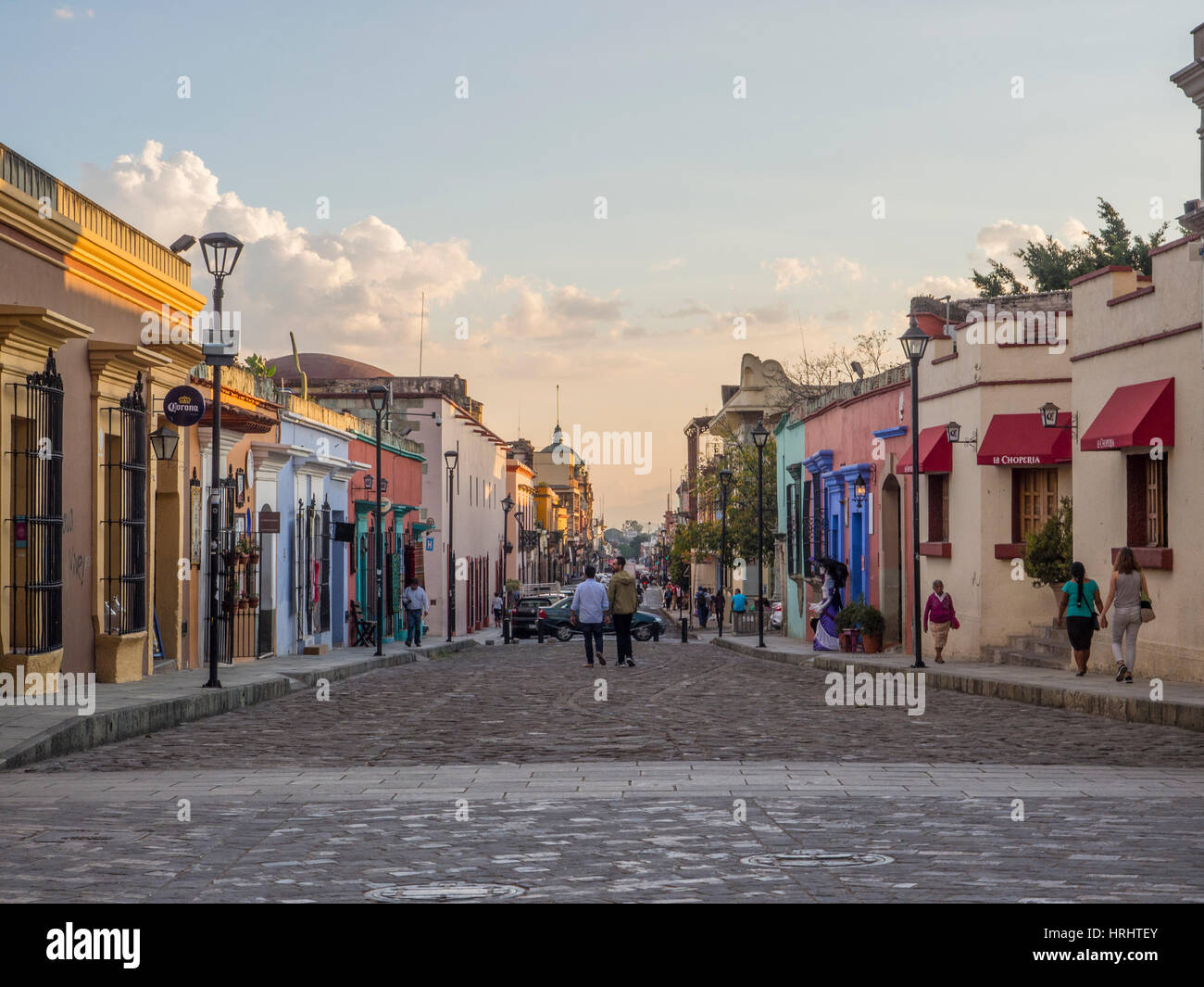 Sera street scene, Oaxaca, Messico, America del Nord Foto Stock