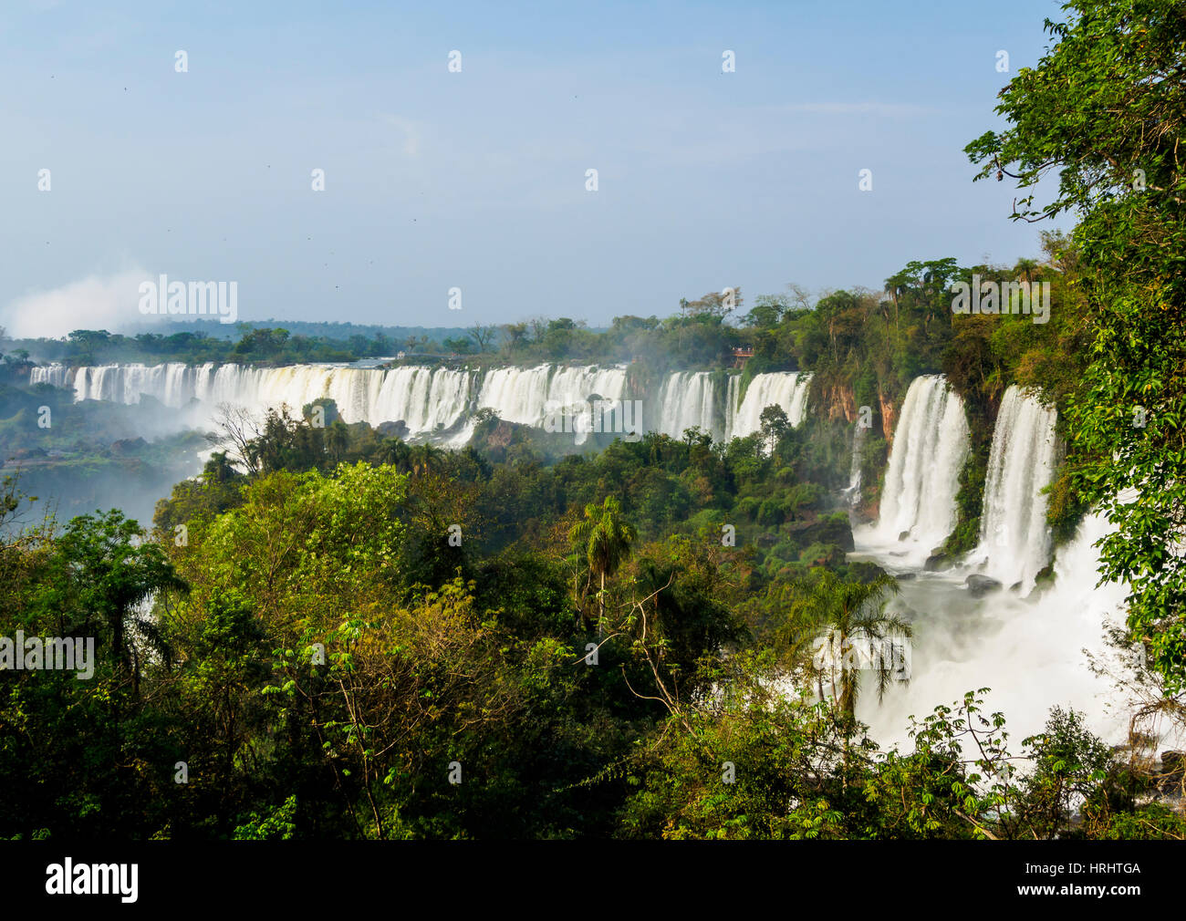 Vista delle Cascate di Iguassù, UNESCO, Puerto Iguazu, Misiones, Argentina Foto Stock