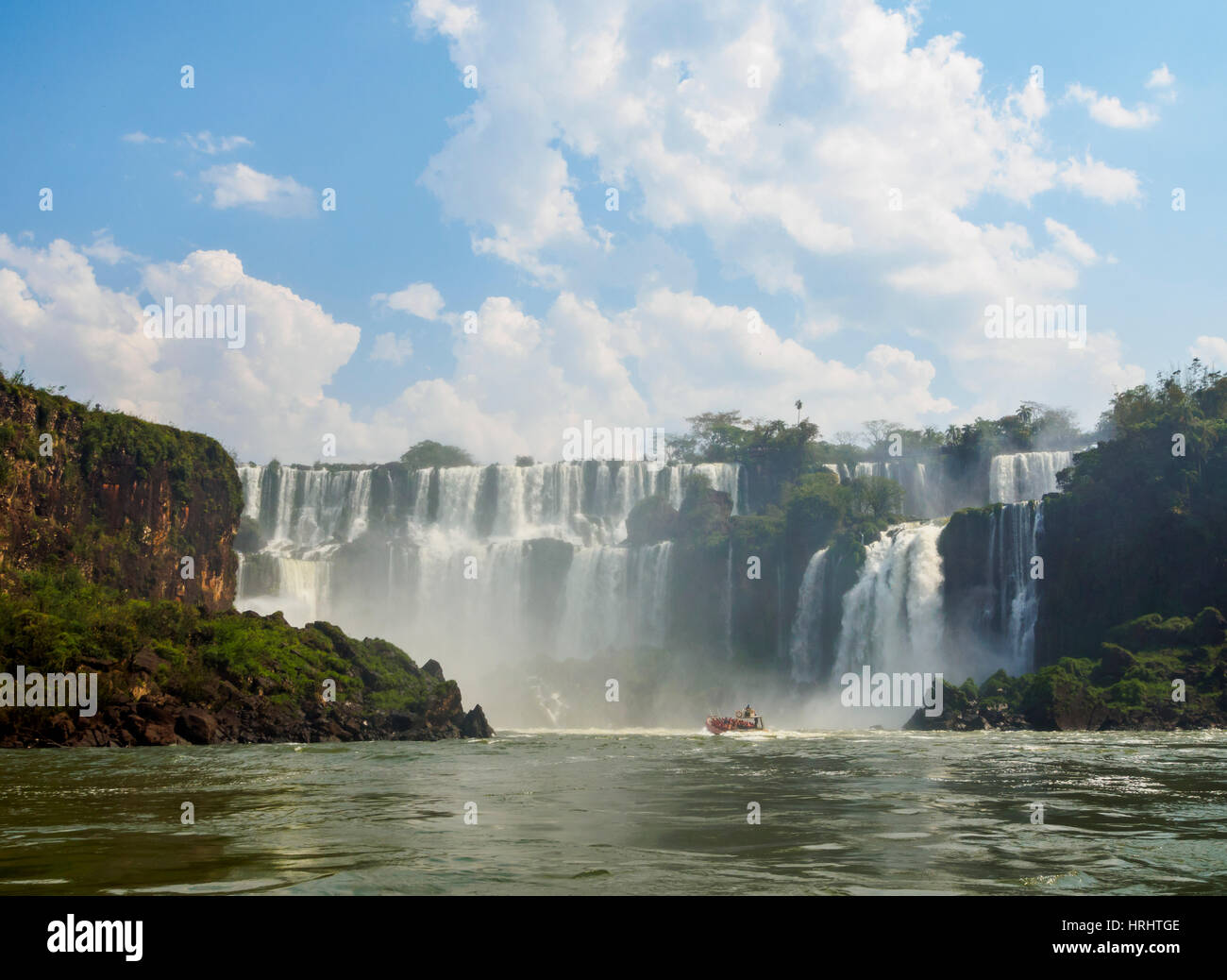 Vista delle Cascate di Iguassù, UNESCO, Puerto Iguazu, Misiones, Argentina Foto Stock