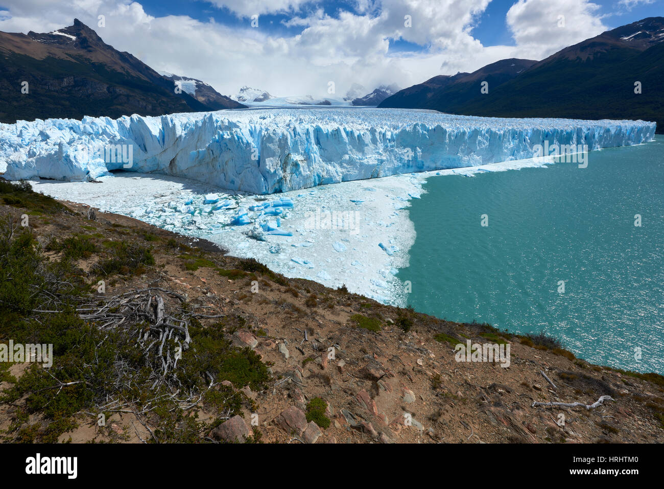Ghiacciaio Perito Moreno nel Parque Nacional de Los Glaciares (Parco nazionale Los Glaciares), l'UNESCO, Patagonia, Argentina Foto Stock