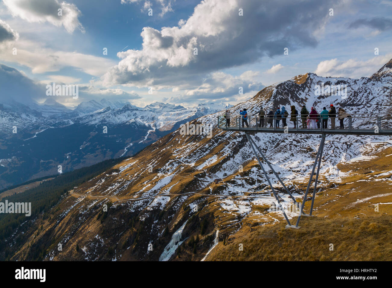 Vista da Grindelwald prima, regione di Jungfrau, Oberland bernese, alpi svizzere, Svizzera Foto Stock
