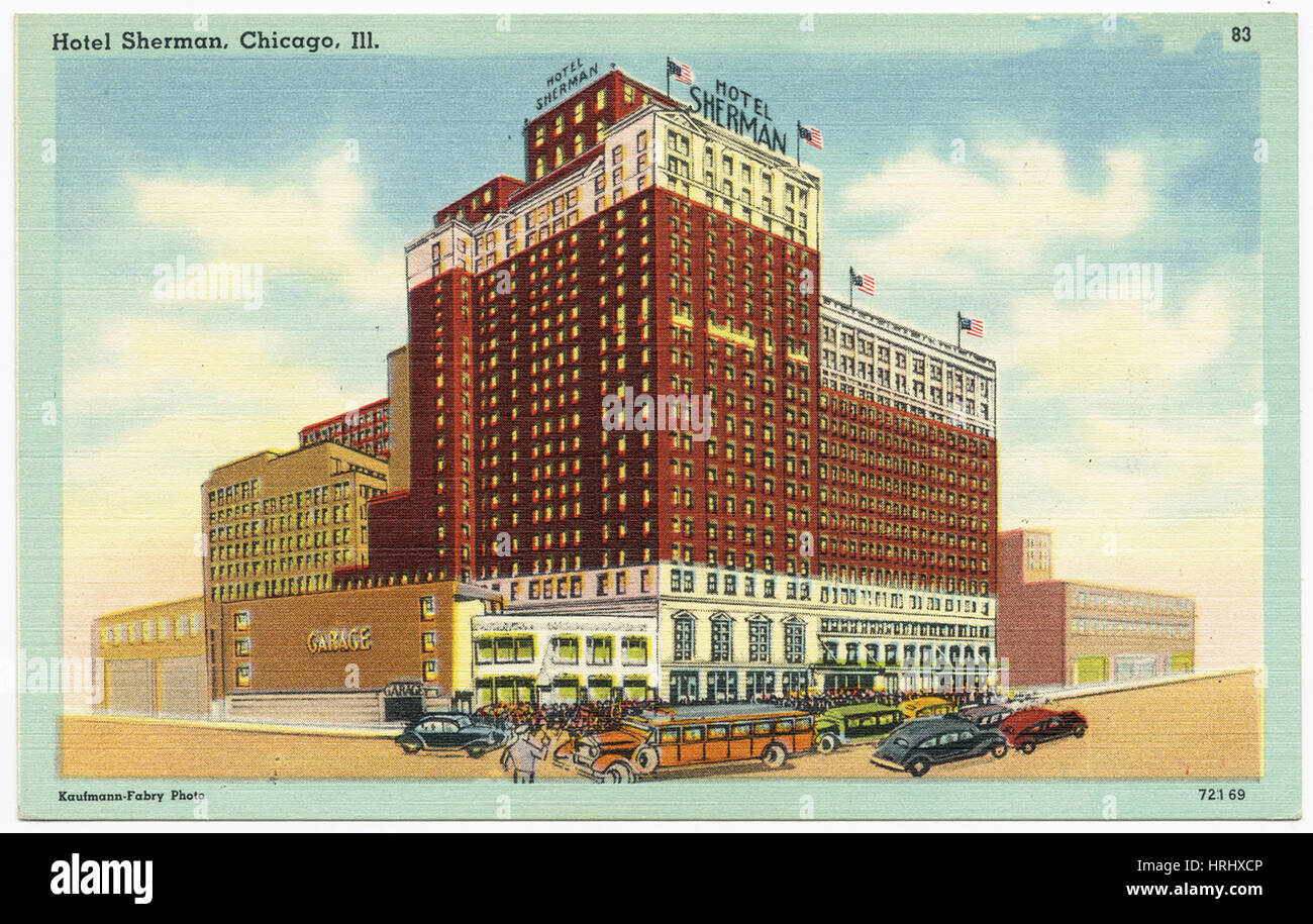 Illinois - Hotel Sherman, Chicago, Ill. Foto Stock