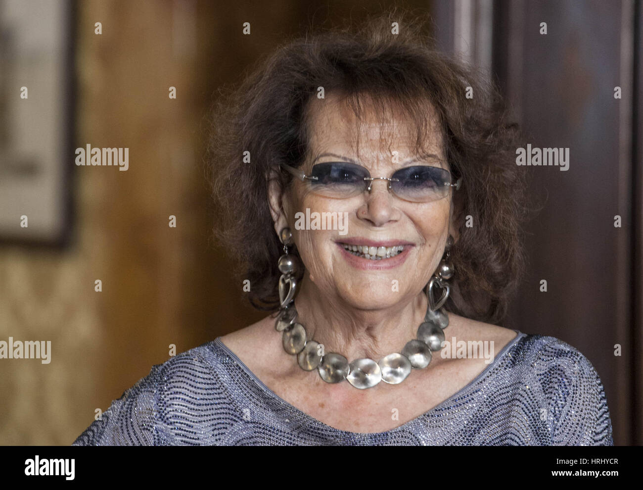 Claudia Cardinale , attrice italiana, Roma, Italia, 10 gennaio 2017 © Credito Raffaella Midiri/Sintesi/Alamy Stock Photo Foto Stock