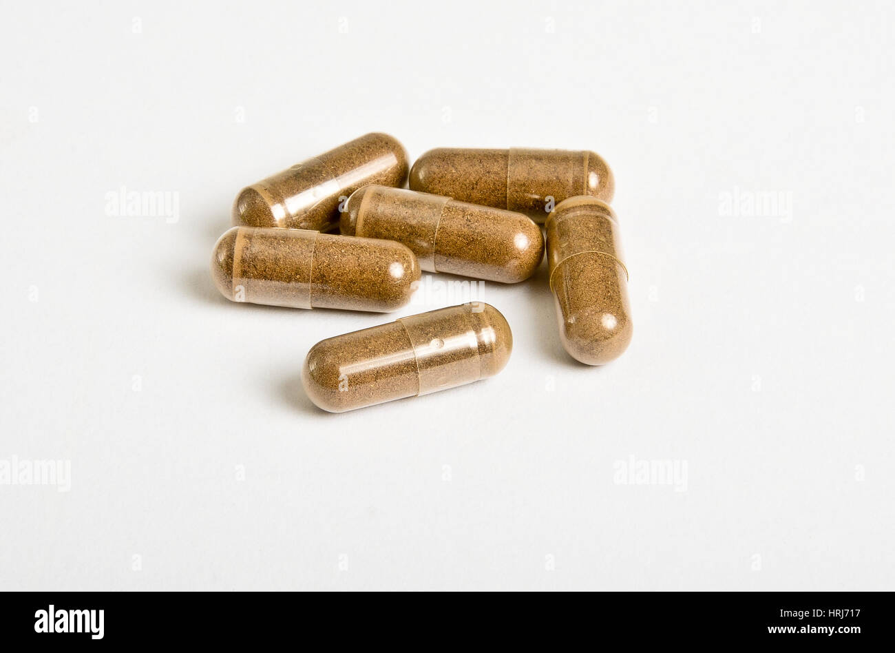 Radice di valeriana capsule Foto Stock