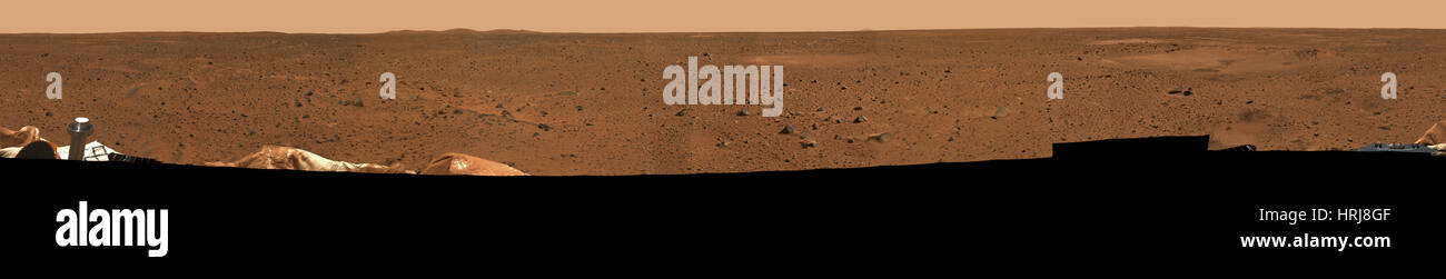 Mars Exploration Rover Spirit Missione, superficie rocciosa di Marte Foto Stock