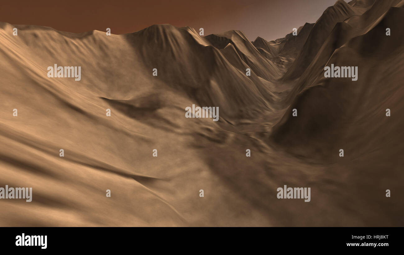 Valles Marineris, Grand Canyon di Marte Foto Stock