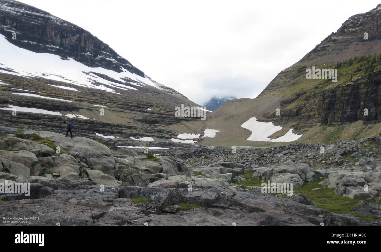 Il ghiacciaio di Boulder, Glacier NP, 2012 Foto Stock