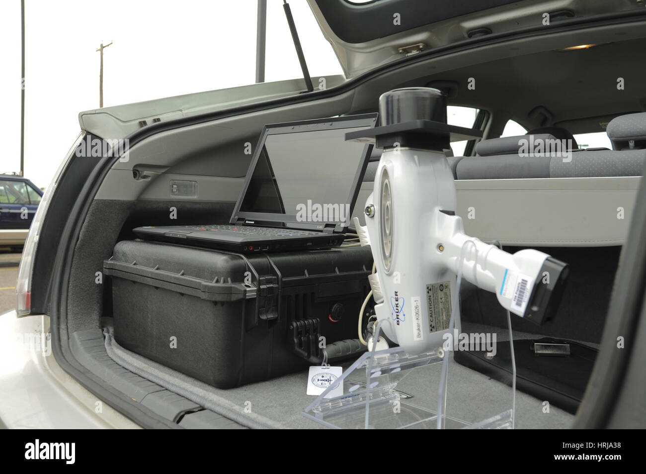 Analizzatore XRF, Portatile Dispositivo di schermatura Foto Stock