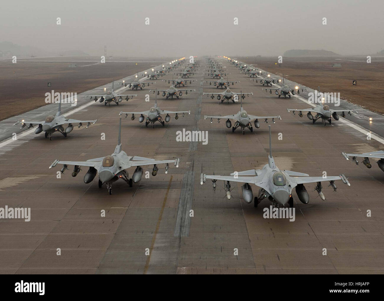 F-16 Fighting Falcon, Kunsan Air Base Foto Stock
