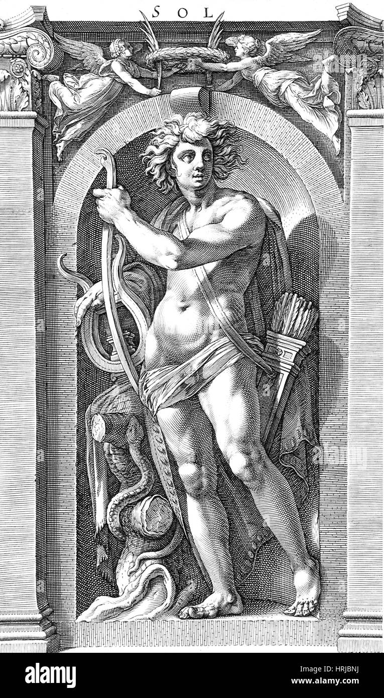 Sol, Romana divinità solare Foto Stock