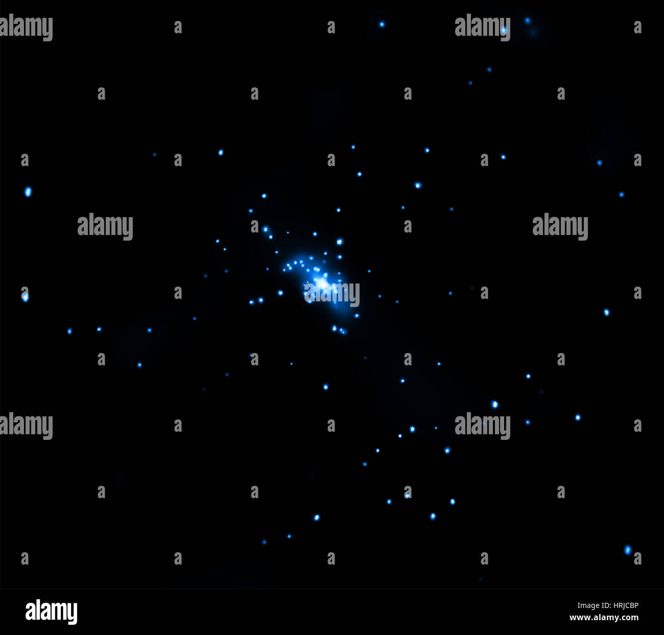 NGC 3115, il flusso di gas, il Buco Nero, raggi X Foto Stock