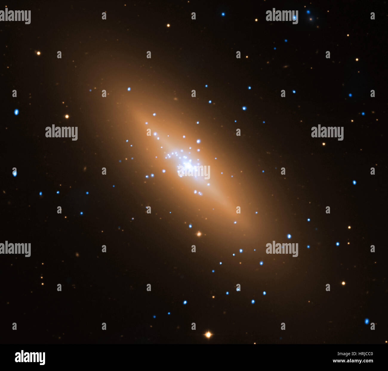 NGC 3115, il flusso di gas, il Buco Nero, composito Foto Stock